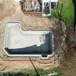 Custom pool during construction.