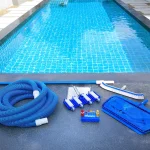 Swimming pool cleaning equipment. Service and maintenance of the pool.