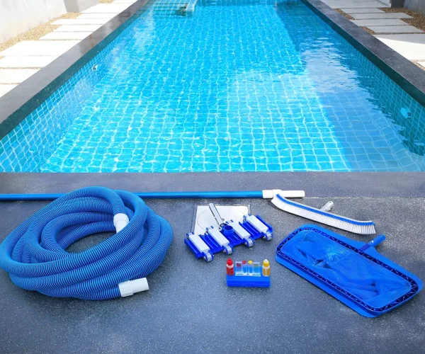 Swimming pool cleaning equipment. Service and maintenance of the pool.